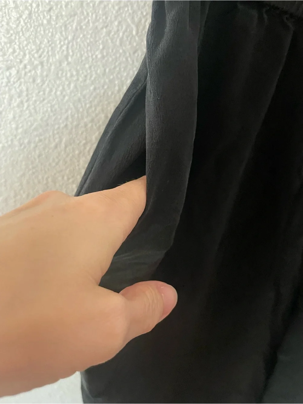 Diane Gilman Black Pull-On Silk Pants With Pockets Size Large
